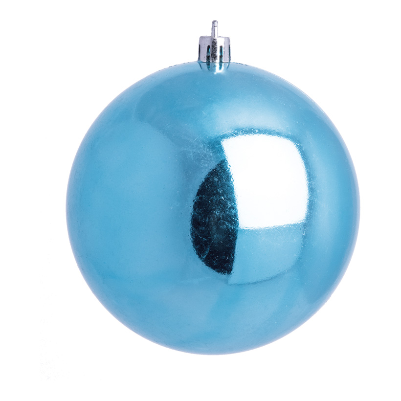 Weihnachtskugeln, hellblau glänzend, ø 6cm 12 Stk./Blister