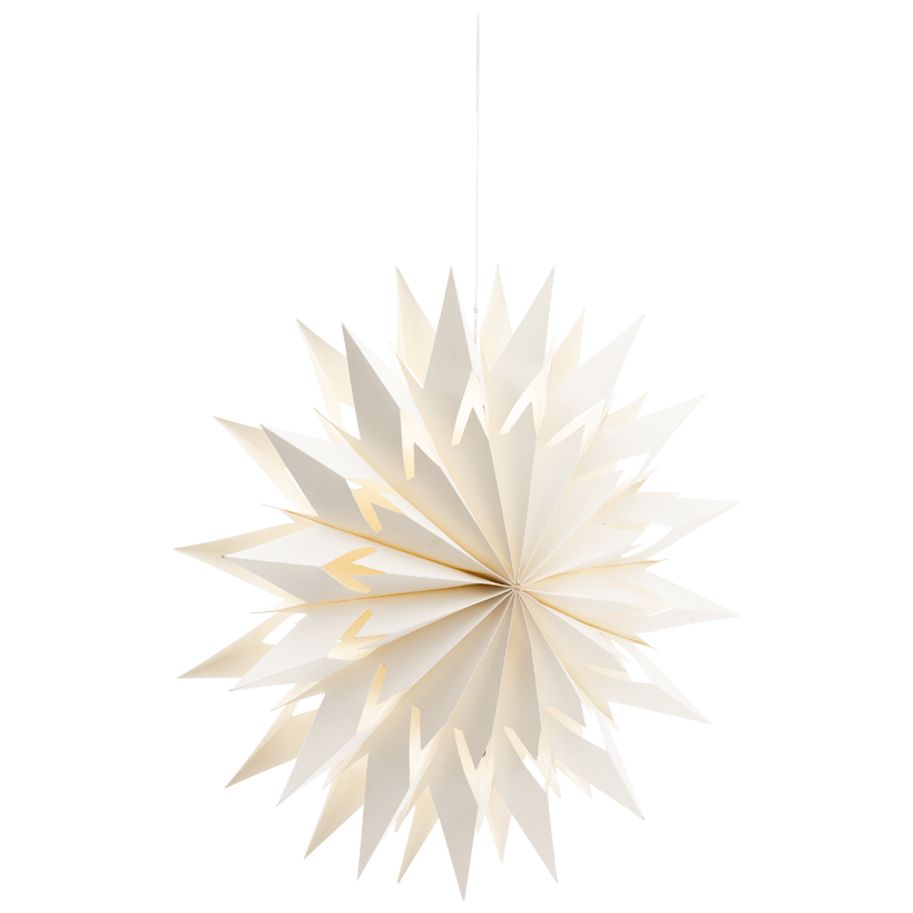 Schneeflocke, faltbar, Ø 40cm aus Papier, doppellagig, mit Hänger, mit Magnetverschluss