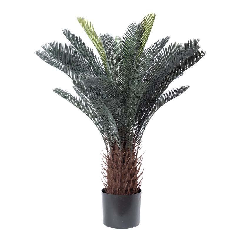 Cycad Sagopalme im Topf, 90cm Topf: ø 14,5cm 36 Blätter, aus Kunststoff/Kunstseide