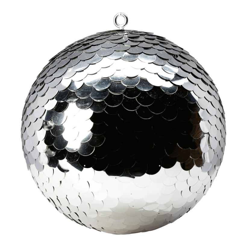 Kugel mit Plättchen, ø 30cm aus Styropor/Kunststoff, mit Hänger