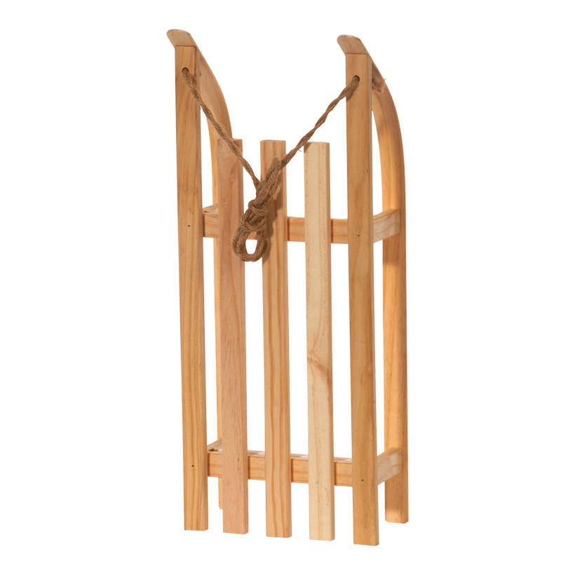 Deko-Schlitten, 50x21x11cm, Holz, mit Ziehschnur Deko-Schlitten, 50x21x11cm, Holz, mit Ziehschnur