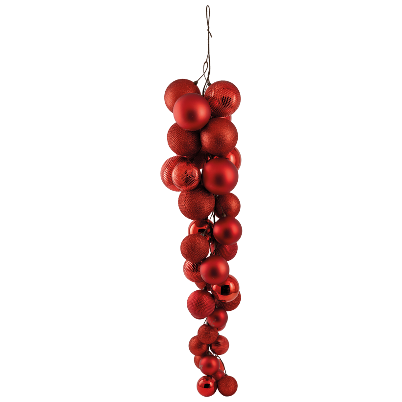 Traubenhänger, 110cm Ø 6cm, 8cm und 10cm aus Kunststoff, bestehend aus 36 Kugeln