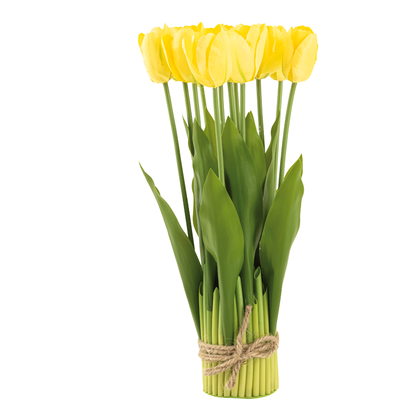 Fagot de tulipes, 37cm ø 7,5cm 12-fois, en plastique/soie synthétique