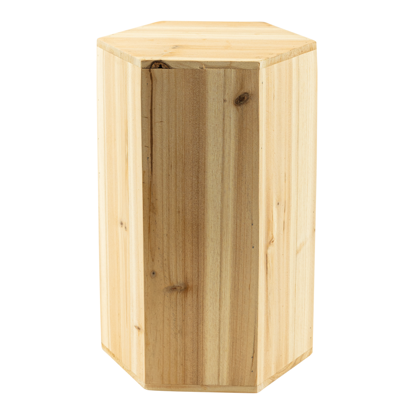 Podest, 20x16,7x10cm 30cm hoch 6-eckig, aus Holz