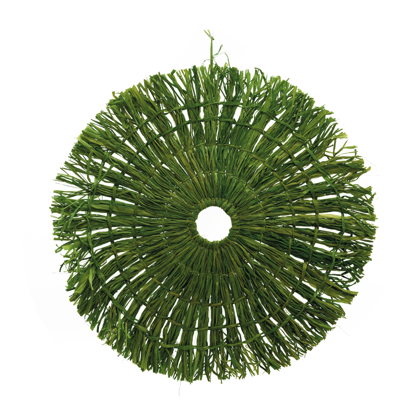 Cercle, ø 60cm en paille, décoration murale, plate, avec crochet