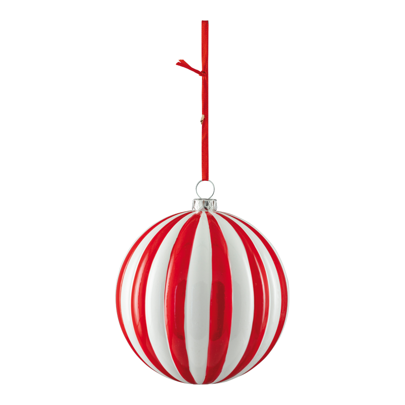 Ornament, Kugel, Ø 10cm  aus Kunststoff, mit Hänger