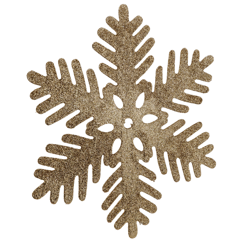 Schneeflocke, Ø 34cm aus Kunststoff, beglittert, mit Hänger