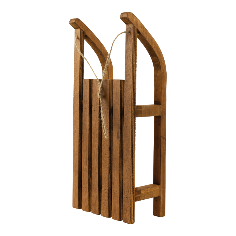 Schlitten, 38x18x10cm  aus Holz, mit Hänger