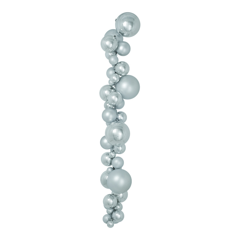 Kugelhänger, Ø 3-10cm, 80cm, matt und glänzend, mit 2 Aufhängehaken, Kunststoff Länge inkl. Haken 100cm Kugelhänger, Ø 3-10cm, 80cm, matt und glänzend, mit 2 Aufhängehaken, Kunststoff Länge inkl. Haken 100cm