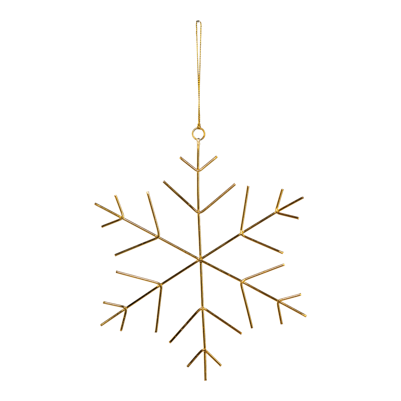 Schneeflocke, ø 20cm aus Metall, mit Hänger