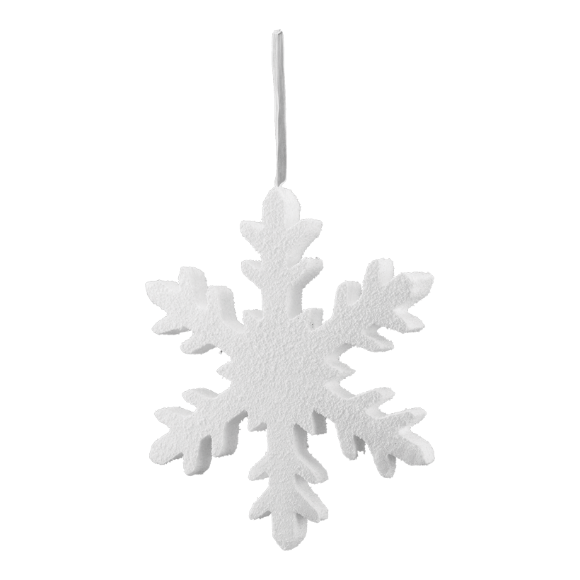 Schneeflocke, 20cm aus Styropor, zum Hängen