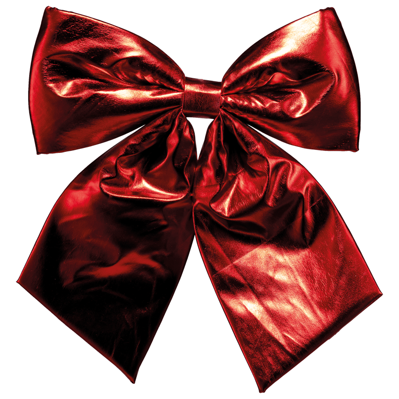 Noeud, brillant, légèrement rembourré, 30x25cm en polyester, fil métallique pour fixation, intérieur/extérieur