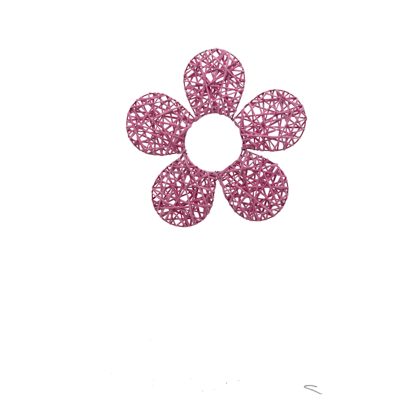 Blume, 30cm aus Papier/Draht, flach