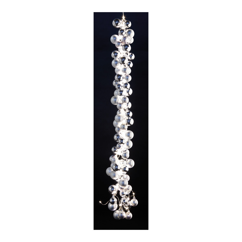 LED-Kugelgirlande, 190cm mit 138 Kugeln & 144 LEDs, 5m Zuleitung, IP44 LED-Kugelgirlande, 190cm mit 138 Kugeln & 144 LEDs, 5m Zuleitung, IP44