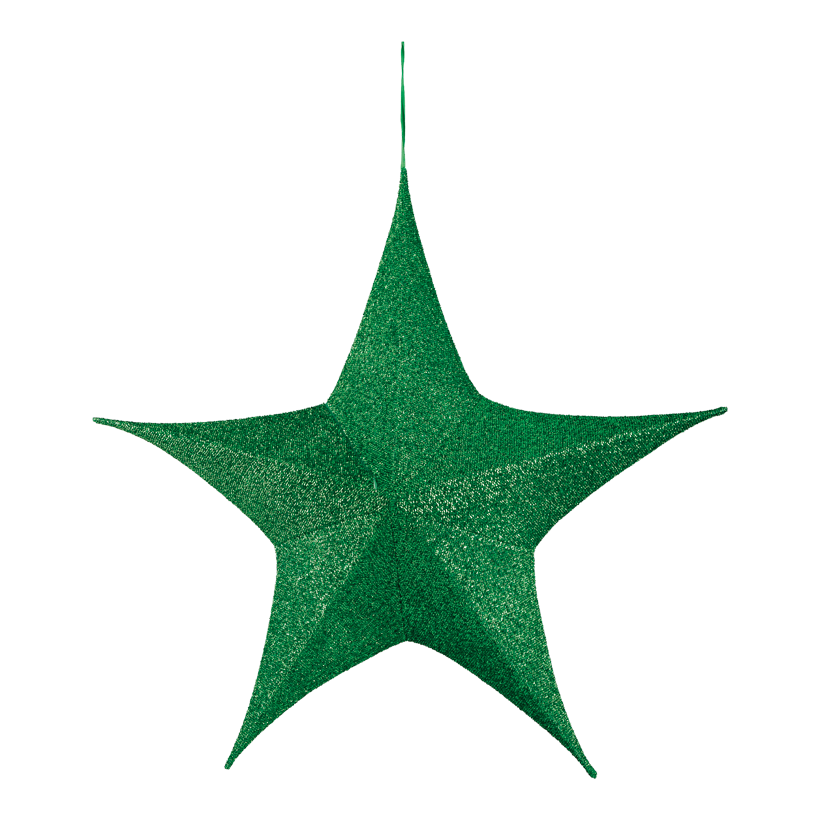 Textilstern, ø 80cm 5-zackig, glitzernd, faltbar, mit Reißverschluss