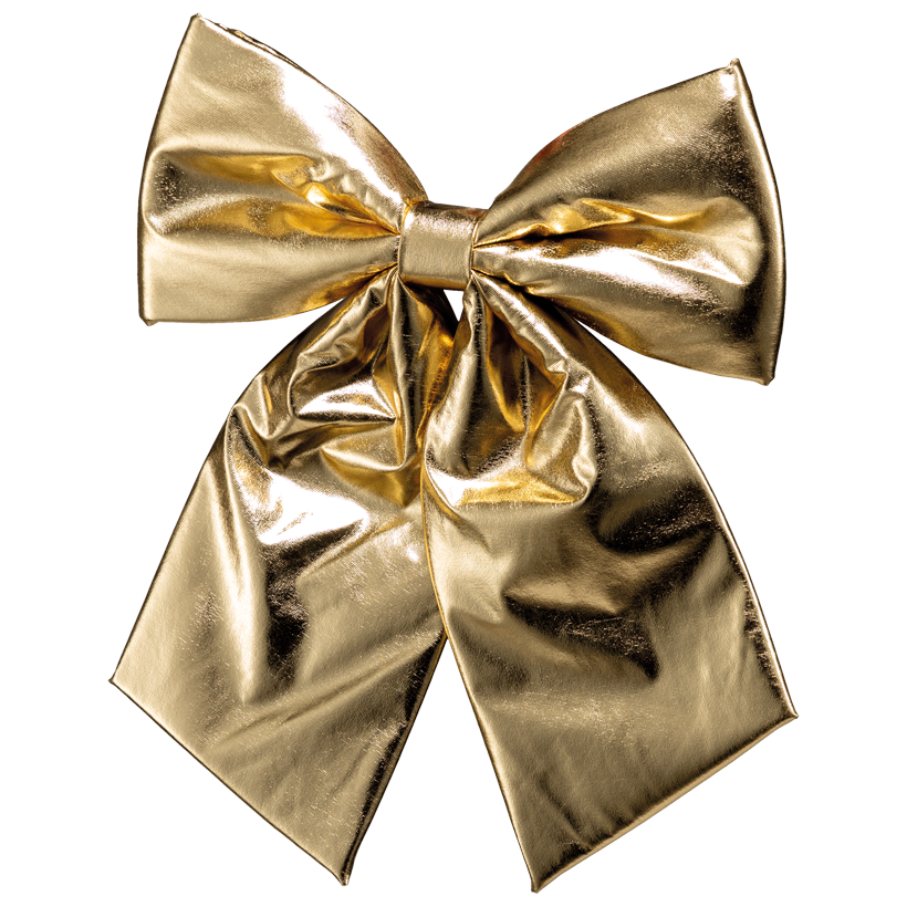 Noeud, brillant, légèrement rembourré, 30x25cm en polyester, fil métallique pour fixation, intérieur/extérieur