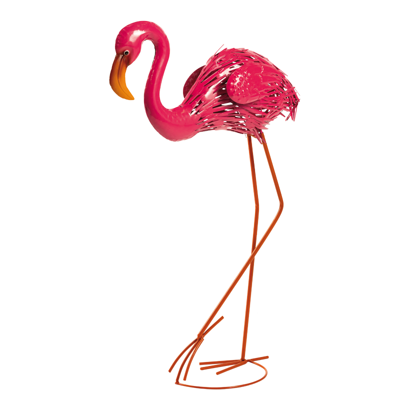 Flamingo, 84x38x17cm 2-teilig, aus Metall