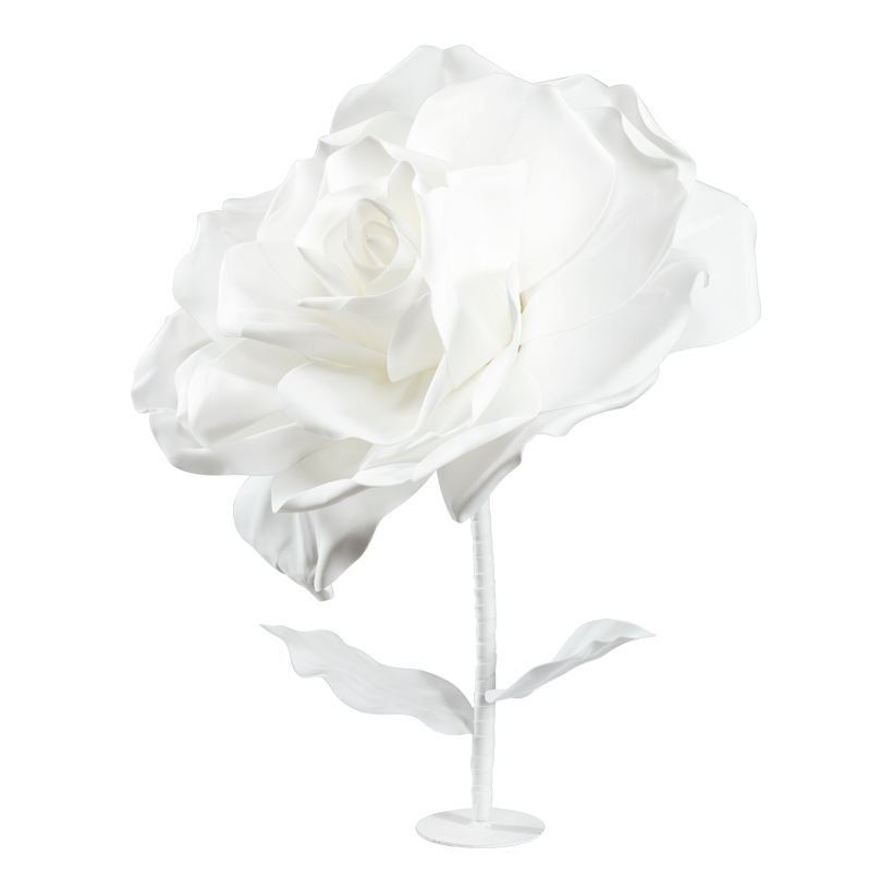 Rose mit Metallfuß, ø 60cm Gesamtlänge: 80cm, Metallfuß: ø 13cm, aus Schaumstoff/Metall