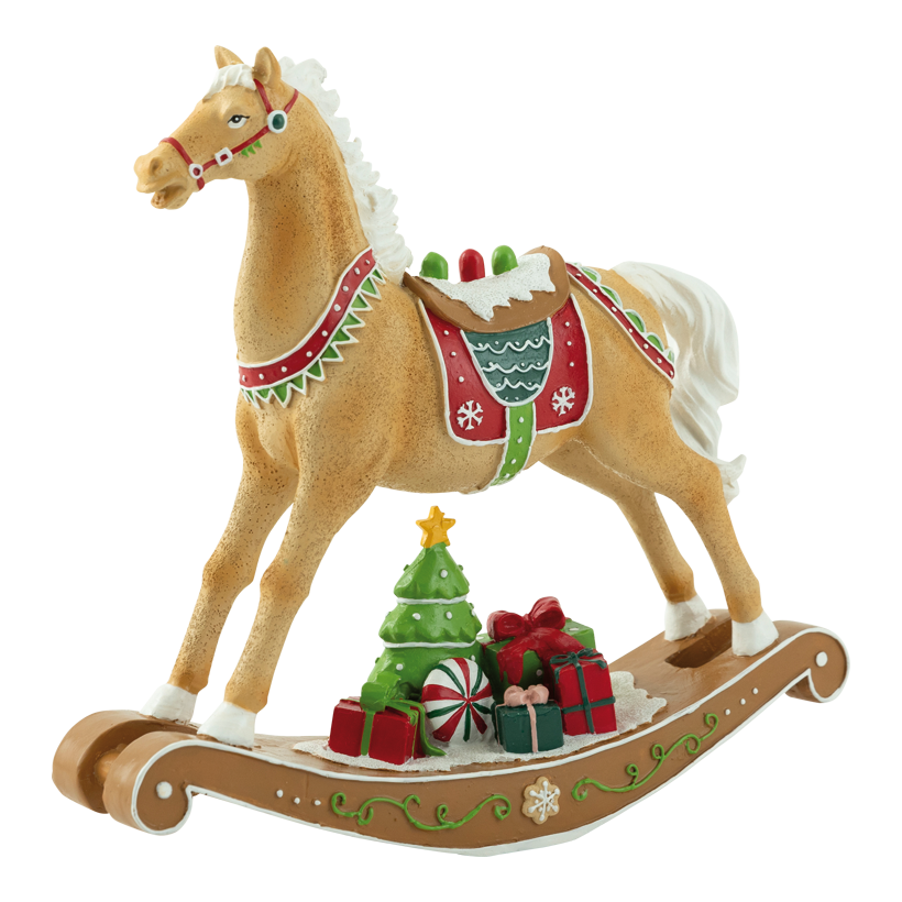 Schaukelpferd, 26x24x7cm aus Polyresin