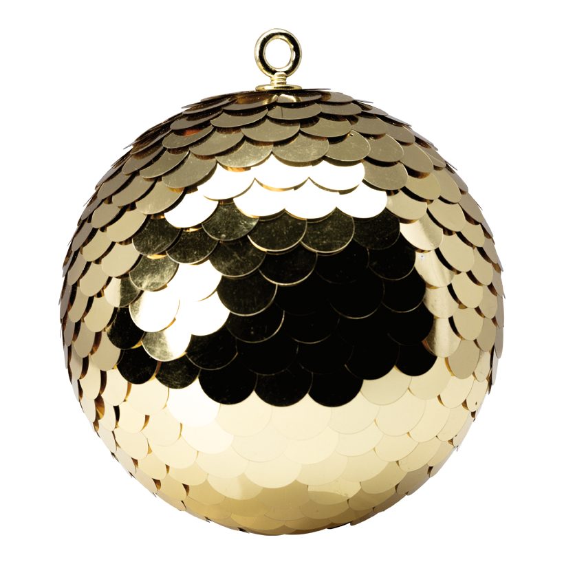 Kugel mit Plättchen, ø 20cm aus Styropor/Kunststoff, mit Hänger