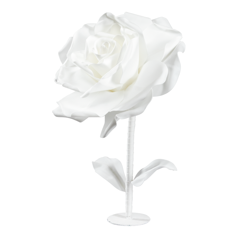 Rose mit Metallfuß, ø 40cm Gesamtlänge: 60cm, Metallfuß: ø 13cm, aus Schaumstoff/Metall