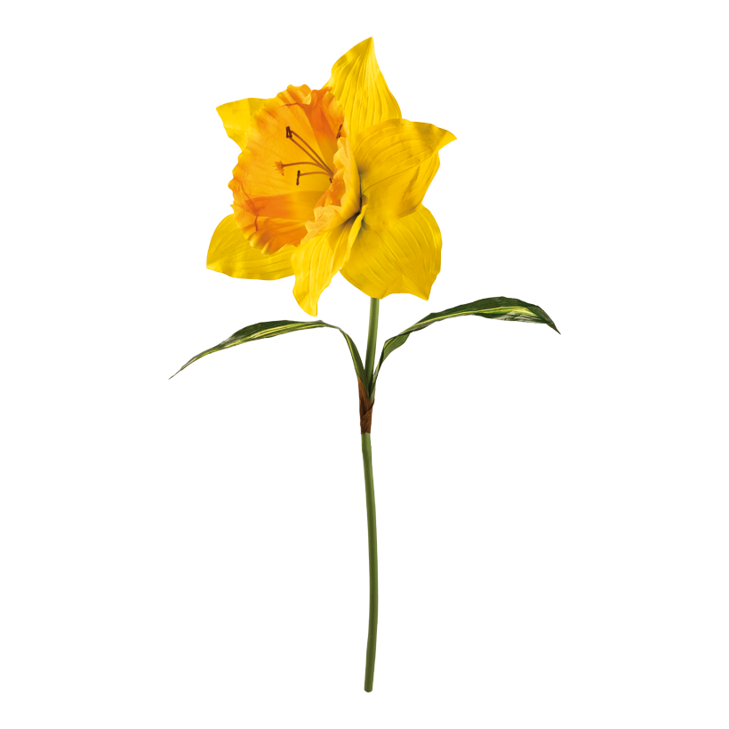 Narzisse mit Stiel, 135cm ø 60cm aus Kunstseide/Kunststoff