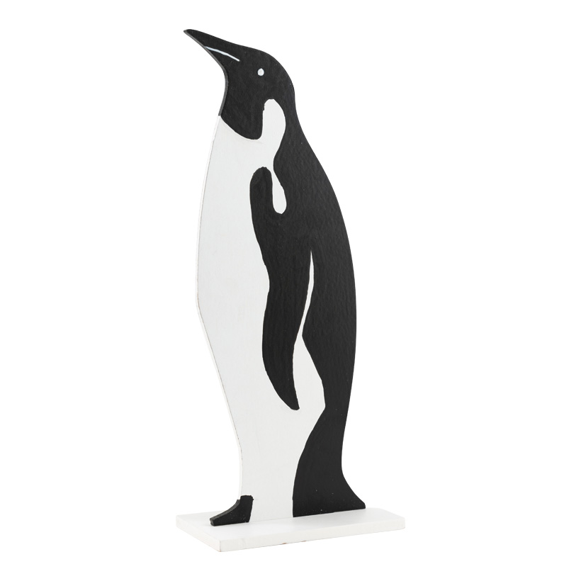 Pinguin, 40x19cm Standplatte: 16,5x9cm 2-teilig, aus MDF, stehend
