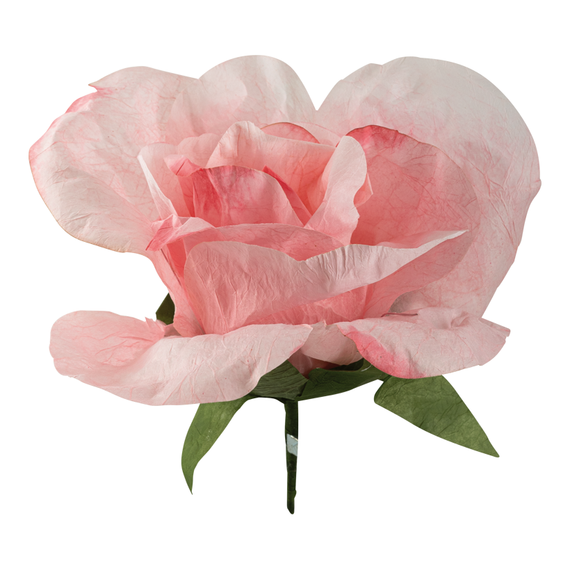 Rosenkopf, Ø 30cm  aus Papier, mit kurzem Stiel Rosenkopf, Ø 30cm  aus Papier, mit kurzem Stiel