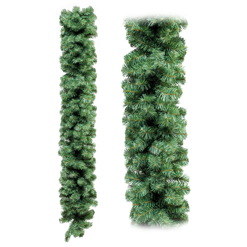 Guirlande de sapin, 180cm Ø 30cm avec 300 tips PVC, difficilement inflammable selon  EN 71-2