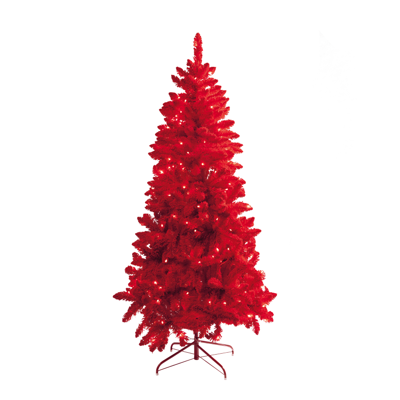 Edeltanne, 180cm ø 90cm mit 575 Tips, 260 LEDs, 3-teilig, aus Kunststoff, beflockt, mit Metallständer, IP44 Stecker