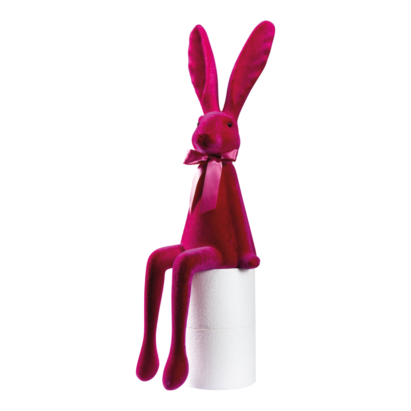 Lapin, 93x29cm en polystyrène, assis, floqué