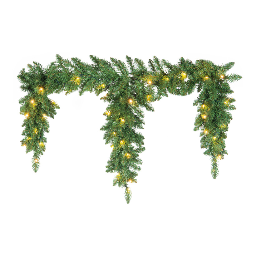 Edeltannenfries, 100cm Ø 25cm 40 LEDs, aus Kunststoff Edeltannenfries, 100cm Ø 25cm 40 LEDs, aus Kunststoff