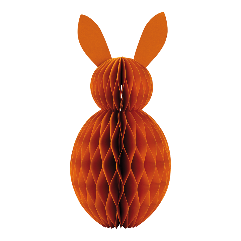Lapin de Pâques en nid d'abeille, 40cm en papier kraft, pliable, avec fermeture magnétique
