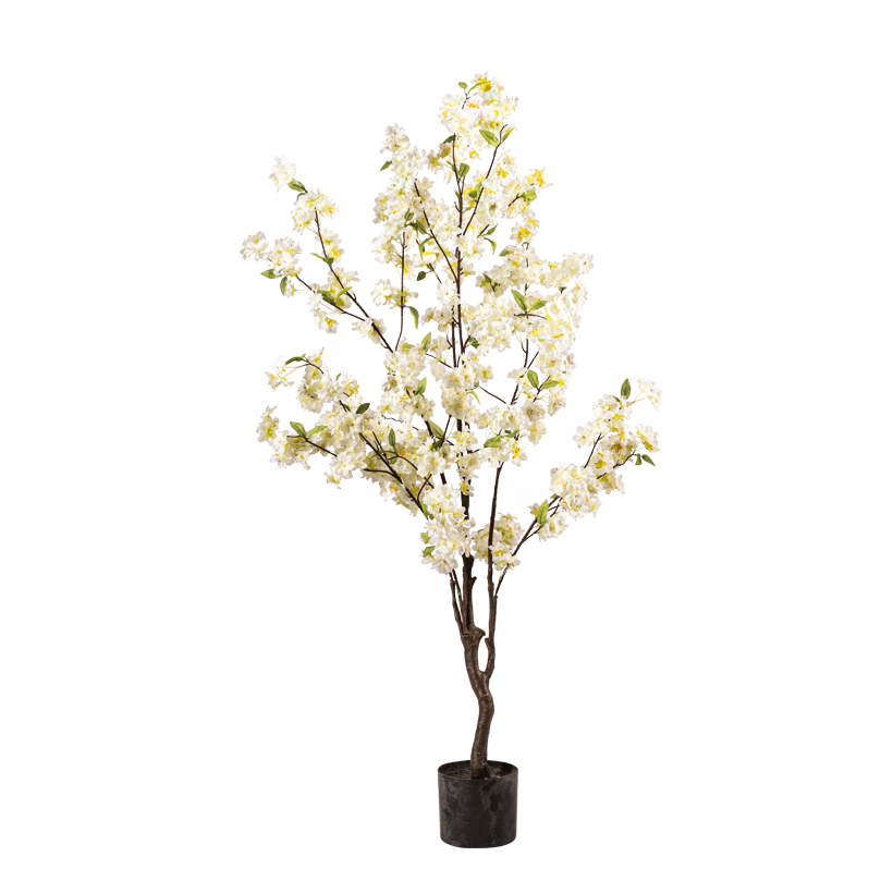 Kirschblütenbaum im Topf, 140cm Topf: ⌀ 15cm aus Kunststoff, blüten aus Kunstseide