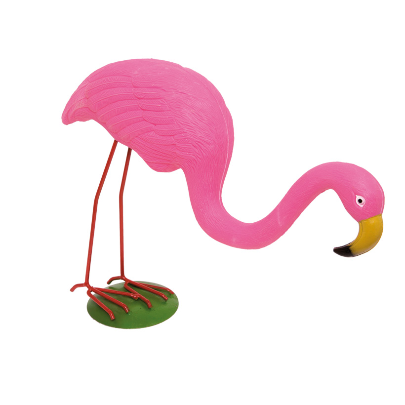 Flamingo 40x33cm, Kopf gesenkt, Kunststoff Flamingo 40x33cm, Kopf gesenkt, Kunststoff
