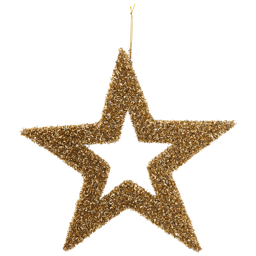 Stern Kontur, Ø 28cm aus Styropor, mit Tinsel Glitzer