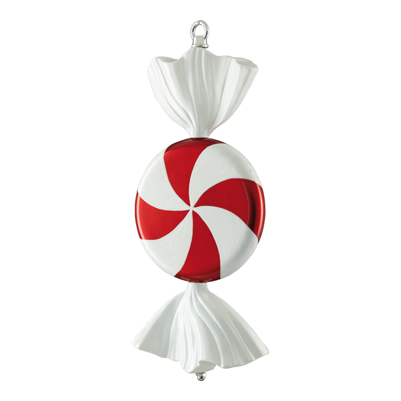 Bonbon, 35cm ø 14cm aus Kunststoff, flach, mit Hänger