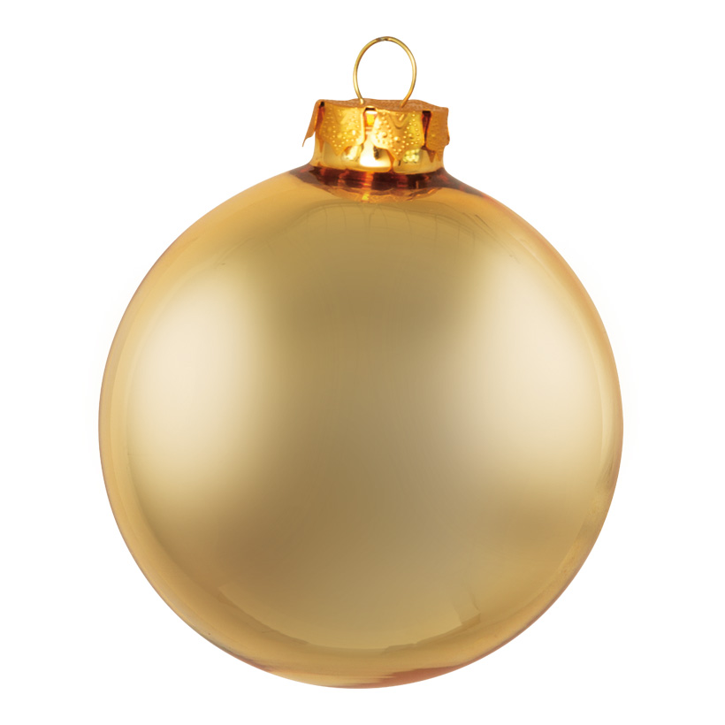 # Weihnachtskugeln, gold matt, Ø 6cm, 6 St./Blister, aus Glas