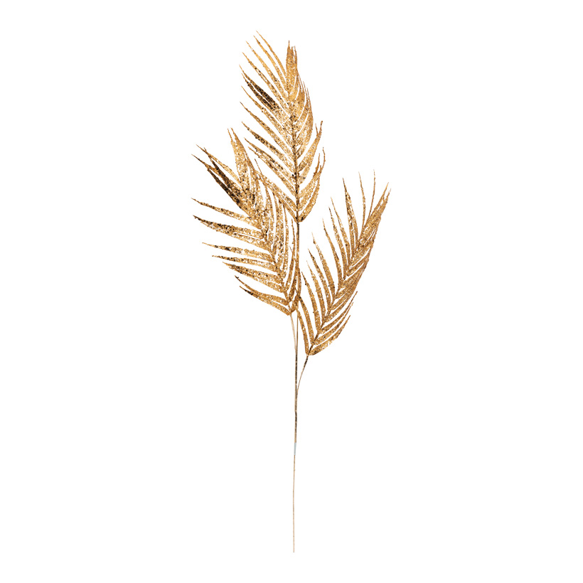 Palmblattzweig, 80cm aus Kunststoff, beglittert, biegsam