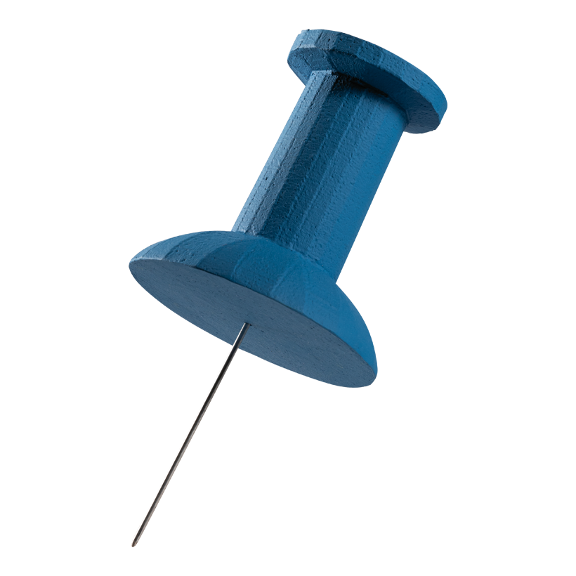 # Pinnadel, 35cm unten: ⌀ 11cm, oben: ⌀ 17,5cm aus Styropor/Metall