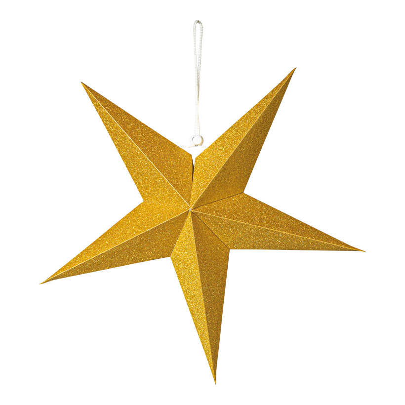 Faltstern, ø 40cm 5-zackig, aus Papier, glitzernd