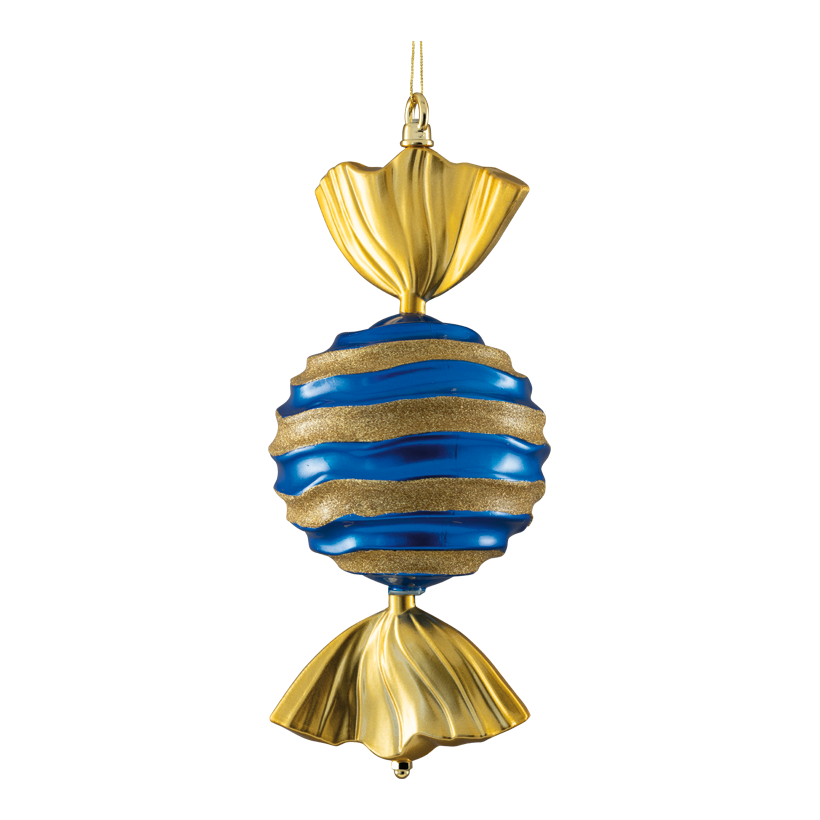 Bonbon, 33cm ø 12cm aus Kunststoff, wellenförmig, mit Hänger