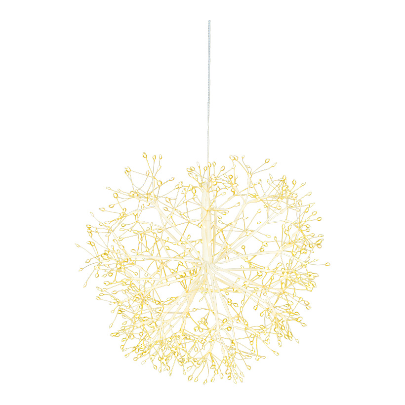 MicroLED-Kugel, 30cm mit 384 warm weißen LEDs, aus Kunststoff, für Innen