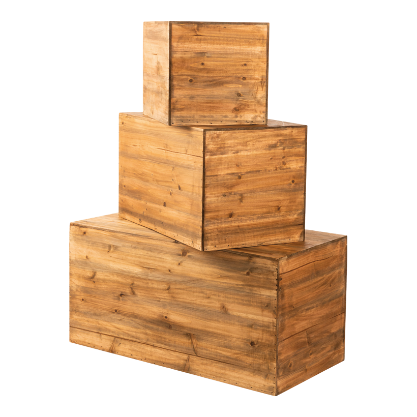 Podeste, L: 80x40x40cm, M: 60x35x35cm, S: 40x30x30cm 3 stück im Satz, aus Holz, ineinander passend