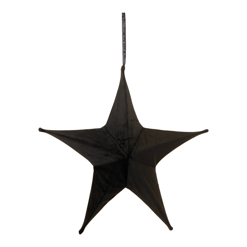Textilstern, ø 40cm 5-zackig, aus Samt, faltbar, mit Reißverschluss und Hänger