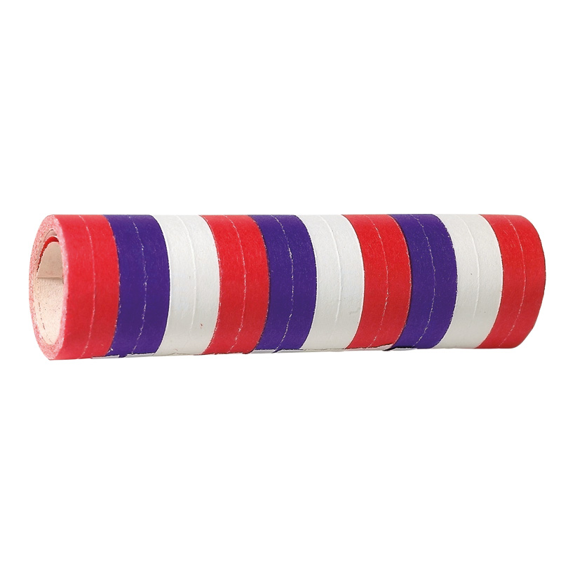 # Luftschlangen "Frankreich" 4m, 7mm breit, blau/weiß/rot, aus Papier # Luftschlangen "Frankreich" 4m, 7mm breit, blau/weiß/rot, aus Papier