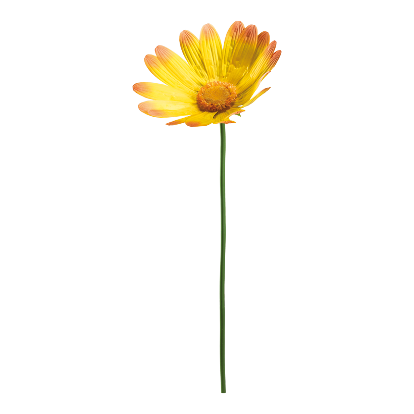 Margerite mit Stiel, 150cm ø 68cm 2-teilig, aus Kunststoff/Kunstseide, biegsam