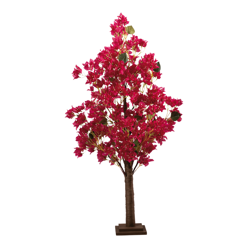 Bougainvillea Baum, 120cm Holzfufl: 17x17x3cm aus Kunststoff/Kunstseide/Holz Bougainvillea Baum, 120cm Holzfufl: 17x17x3cm aus Kunststoff/Kunstseide/Holz