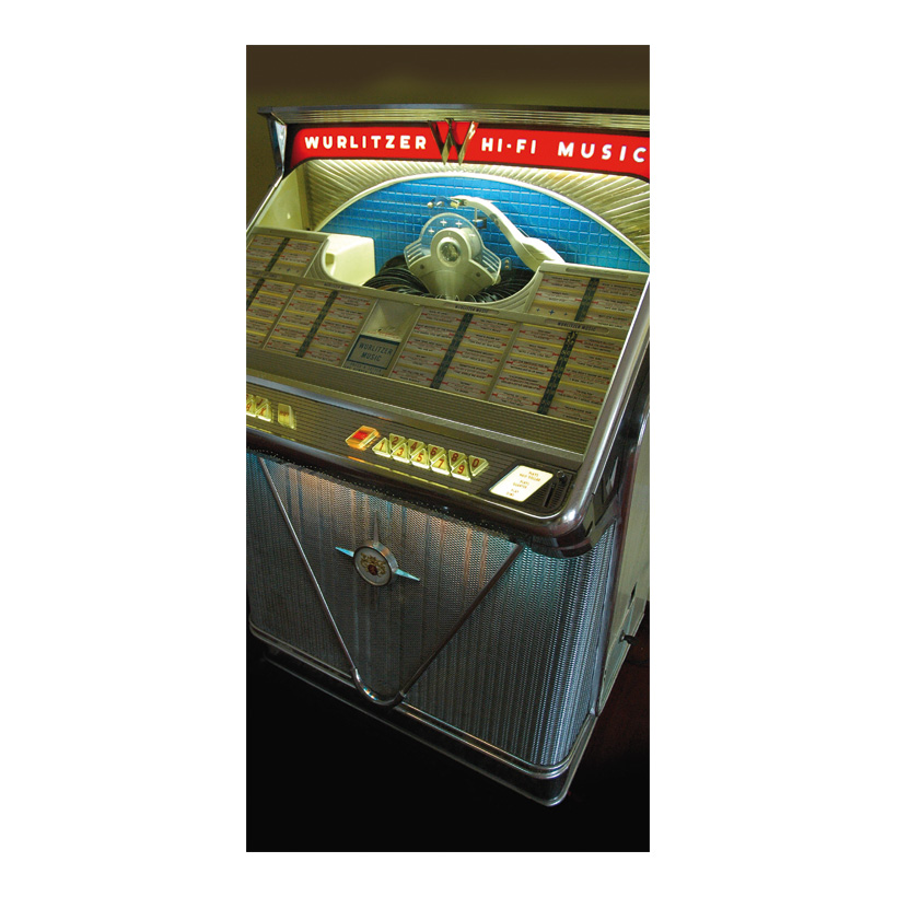 # Motivdruck  "Jukebox", 80x200cm Stoff # Motivdruck  "Jukebox", 80x200cm Stoff