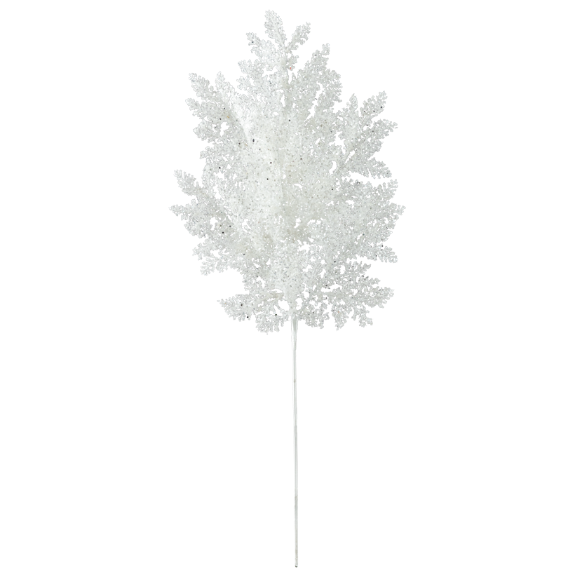 Branche, 70x28cm Stiel ca. 34cm en plastique et métal, avec glitter gros, flexible